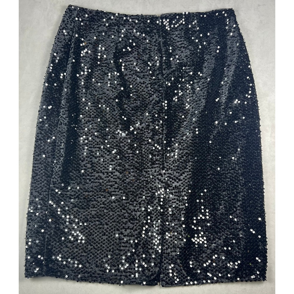 Nine West Black Sequin Pencil‎ Skirt Plus Size XXL Knee Length Evening Party